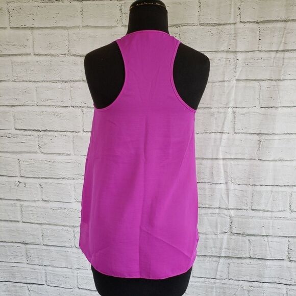 Rachel Roy purple pleated front tank top - Picture 2 of 6
